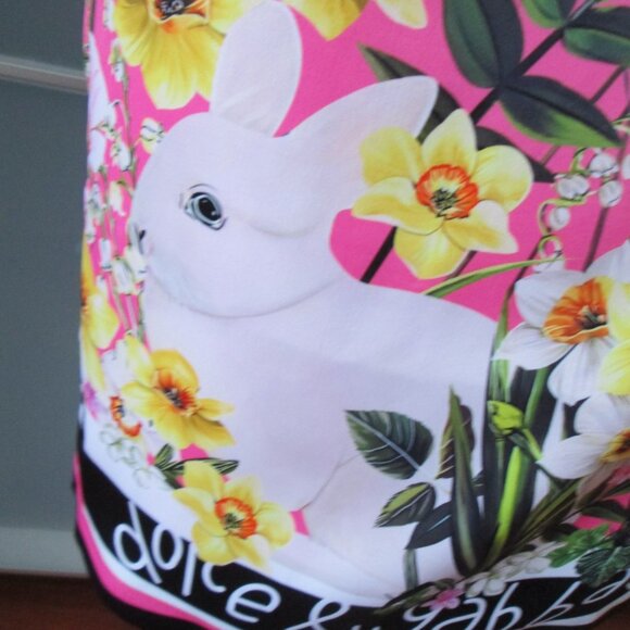 *SOLD* Dolce & Gabbana Long Sleeve Midi Rabbit Dress - Picture 4 of 14